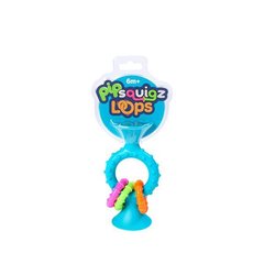 Прорезыватель-погремушка на присосках Fat Brain Toys pipSquigz Loops бирюзовый (F166ML)