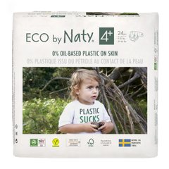 Органические подгузники Eco by Naty Размер 4+ (от 9 до 20 кг) 24 шт (ФР-00000440)