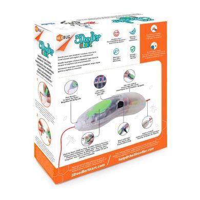 3D-ручка 3Doodler Start для детского творчества - HEXBUG (48 стержней, шаблоны, аксессуары) 8SPSRBUG3E