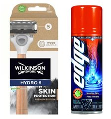 Станок Hydro 5 Skin Protection Premium Edition + Гель для бритья Wilkinson Sword EDGE