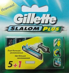 Сменные кассеты Gillette Slalom Plus Original (5+1 шт) G0030