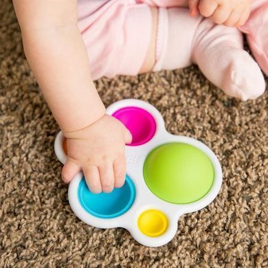 Прорезыватель для зубов и тактильная игрушка Нажми на шар Fat Brain Toys dimpl (F192ML)