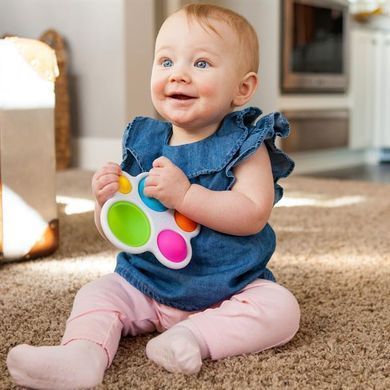Прорезыватель для зубов и тактильная игрушка Нажми на шар Fat Brain Toys dimpl (F192ML)
