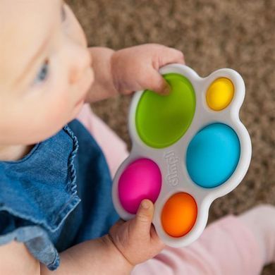 Прорезыватель для зубов и тактильная игрушка Нажми на шар Fat Brain Toys dimpl (F192ML)