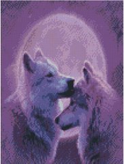 Алмазная мозаика "Волки в лунном свете" 30*40 см, ТМ Strateg (HX408)