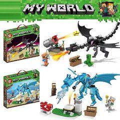 Конструктор My World "Minecraft" Дракон 2 різновиди, 336 деталей (1049)