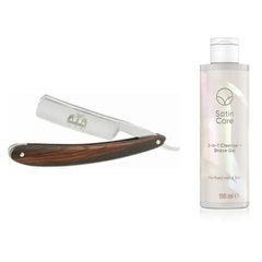 Небезпечна бритва/шавета розкладна Straight Razor + гель для гоління Gillette Venus Satin Care 2 в 1