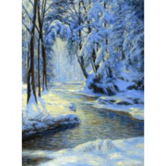 Картина за номерами на дереві "Зимова ріка" 40*50 см, ТМ Josef Otten (8447RSBD)