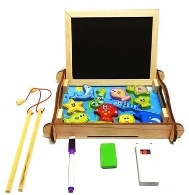 Деревянная развивающая доска 2в1 "Магнитная рыбалка", Tree Toys (MD2139)