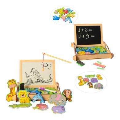 Деревянная развивающая доска 2в1 "Магнитная рыбалка", Tree Toys (MD2139)