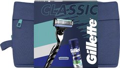 Набір для гоління Gillette Mach 3 Classic (2 касети + гель Soothing Sensitive 200 мл + сумка) 02482