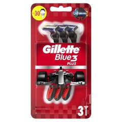 Gillette Blue 3 Plus Red (3 шт) Набор одноразовых станков для бритья 02549
