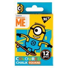Крейда кольорова YES квадратна 12 шт 6 кол Minions