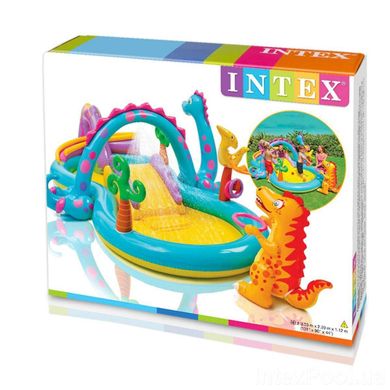 Надувной игровой центр "Планета динозавров" 333х229х112 см, Intex (57135)