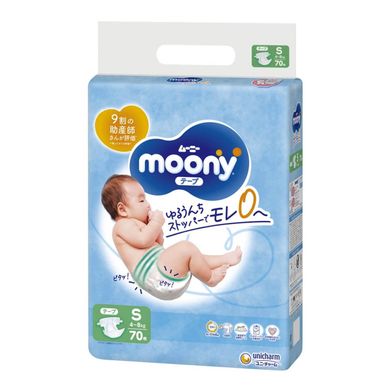 Moony Подгузники Air Fit S 4-8 кг, 70 шт (Disney) mp008