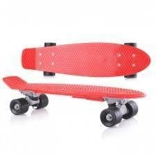 Детский скейт пенниборд PVC колеса красный, Фламинго Doloni (0151/4)