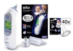 Термометр Braun THERMOSCAN 7 IRT 6520 Ушной с дополнительными колпачками Braun LF40 40 шт.