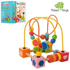 Дepeвянный пальчиковый лабиринт "Веселка" в коробке, Tree toys (MD1242)