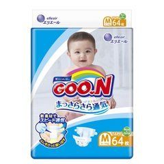 Підгузники GOO.N для дітей 6-11 кг (розмір M, на липучках, унісекс, 64 шт)