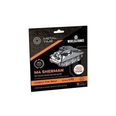 Коллекционная модель-конструктор Metal Time World of Tanks танк M4 Sherman (MT070)