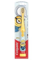 Електрична дитяча зубна щітка на батарейках "Colgate" Minions Міньйон незнімна насадка TP0022-3