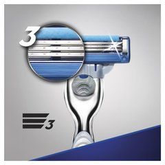 Подарочный набор для мужчин Gillette Mach3 Turbo (станок + 2 сменные кассеты + гель Extra Comfort 75 мл) 01175