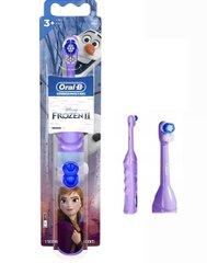 Електрична дитяча зубна щітка на батарейках "Oral-B" Frozen Анна незнімна насадка TP0021