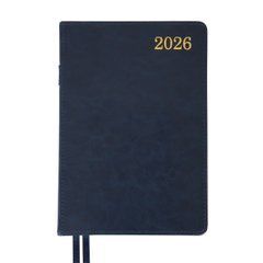 Ежедневник А5 Leo Planner датированный 2026 "City", твердый, синий, 368 страниц