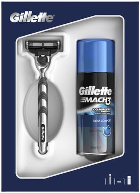 Набор Gillette Mach3 (станок + гель Mach3 Extra Comfort 75 мл) Уценка - повреждена упаковка 011761