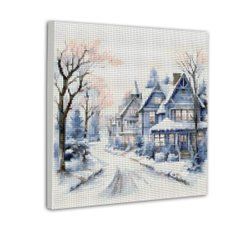 Алмазная мозаика SANTI Зима, 40*40см, на подрамнике