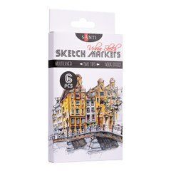Набор маркеров "SANTI sketch" "Urban Sketch", 6 шт/уп