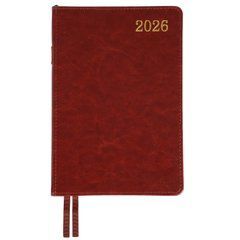 Ежедневник А5 Leo Planner датированный 2026 "City", твердый, коричневый, 368 страниц