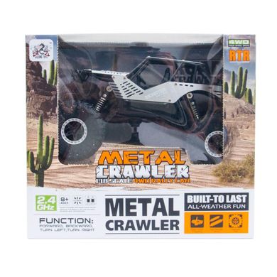 Автомобиль OFF-ROAD CRAWLER на р/у – ROCK (серебристый, метал. корпус, 1:18) SL-111RHS