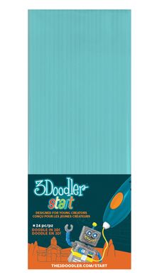 Набор стержней для 3D-ручки (голубой, 24 шт) 3DS-ECO05-BLUE-24