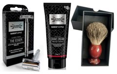 Крем для бритья Wilkinson Sword Barber's Style + Классическая бритва Wilkinson + Помазок Shima