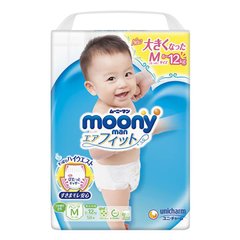 Moony подгузники – трусики Air Fit M (5-10) кг, 52 шт. для детей начинающих ползать (mp011)