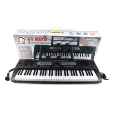 Детский синтезатор-пианино 61 клавиша с микрофоном, подставка для нот (MQ6130)
