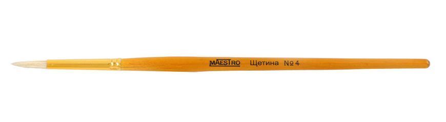Кисть художественная 1 Вересня Maestro щетина плоская № 4