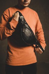 Чоловіча сумка-бананка на пояс з натуральної шкіри SL018