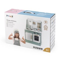 Дитяча кухня з дерева з аксесуарами Viga Toys PolarB зелена (44048)