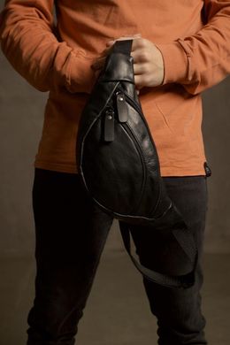 Чоловіча сумка-бананка на пояс з натуральної шкіри SL018