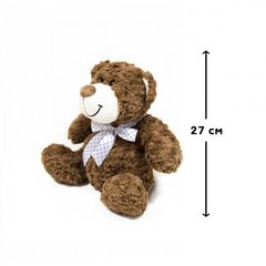 M'яка іграшка – Ведмідь (коричневий, з бантом, 27 cm) 2502GMT