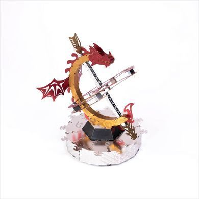 Колекційна модель-конструктор Metal Time Sun Chaser Dragon Stand Clock Сонячний годинник (MT025)