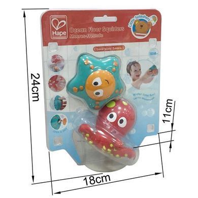 Набор игрушек для ванной и бассейна Hape Осьминог и морская звезда (E0213)