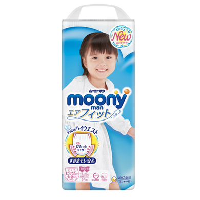 Moony підгузники - трусики Air Fit B-Big (13-28) кг, 26 шт. для дівчинки (mp024)