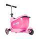 Самокат MICRO серии Mini2go Deluxe Plus &ndash; РОЗОВЫЙ (до 50 kg, до 20 kg с сидением, 3-х колесный) MMD033
