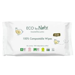 Органічні серветки Eco by Naty без запаху 56 шт