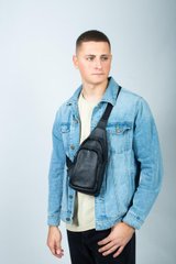 Сумка через плече чоловіча, сумка-слинг із натуральної шкіри SL015