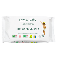 Органические салфетки Eco by Naty с алоэ 56 шт (ФР-00000029)