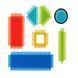 Конструктор серии Bristle Blocks - Строитель, 36 деталей (BT3099Z)